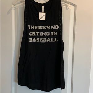 There’s no crying in baseball back and white tank